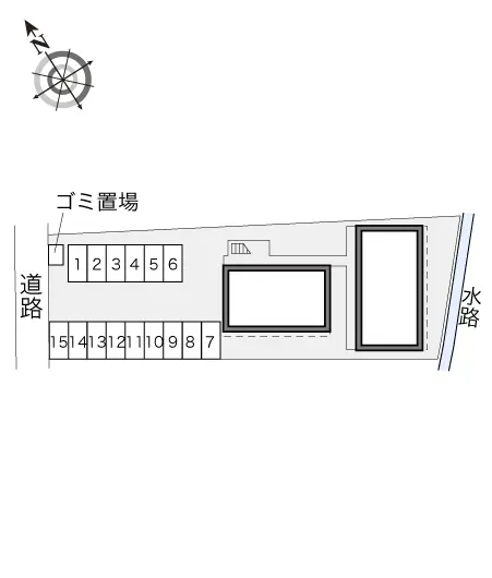 ★手数料０円★広島市安佐南区東野　月極駐車場（LP）